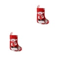 thumbnail image 4 of Cateissary Calcetín de Navidad Atmósferas Vacaciones Navidad Chimenea Regalo Bolsa de dulces Tela no tejida Adorno al aire libre Decoración de Muñeco de nieve 2piezas, 4 of 6