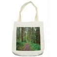 thumbnail image 1 of Forest Tote Bag, Natural Atmosphere Path into the Jungle, Cloth Linen Reusable Bag for Shopping Books Beach and More, 16.5" X 14", Cream, by Ambesonne, 1 of 2