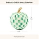 thumbnail image 4 of Calabaza decorativa MACKENZIE-CHILDS Emerald Check Small, 4 of 6