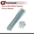 thumbnail image 5 of Unique Bargains 36 Set 13G Bicycle Spokes 13G Bike Wheel Spokes Galvanized Carbon Steel Silver Tone-203mm, 5 of 7