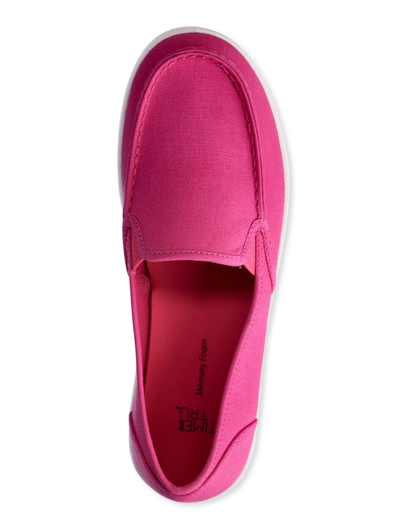 Time Tru Women's Surf Moc Slip-On Sneakers Memory Foam Insole