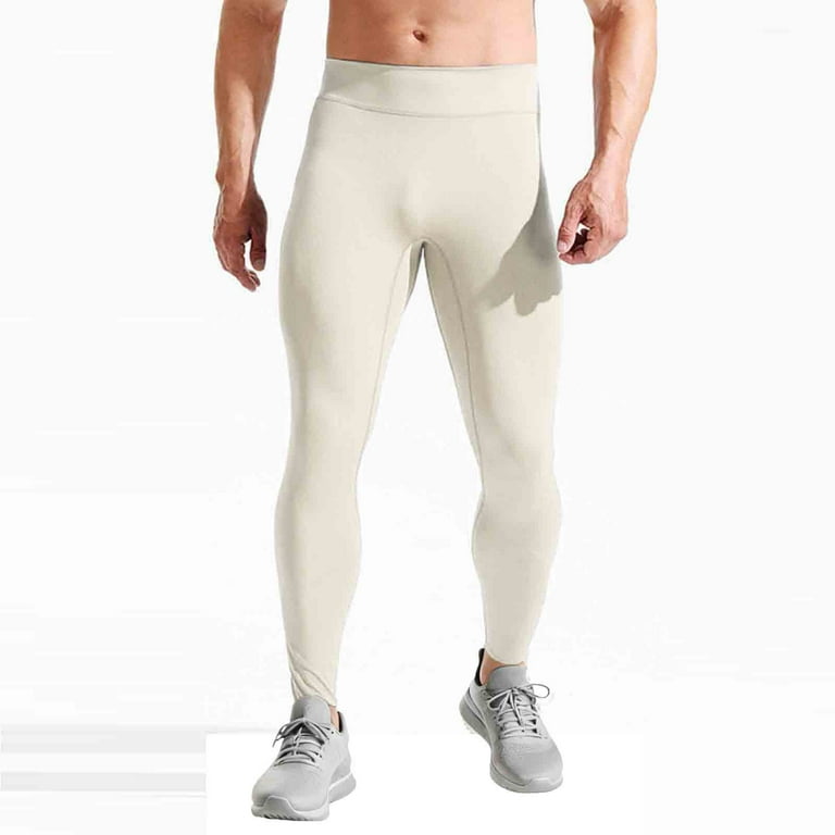 Vekome Leggings for Men Butt Lift Yoga Pants Seamless Solid