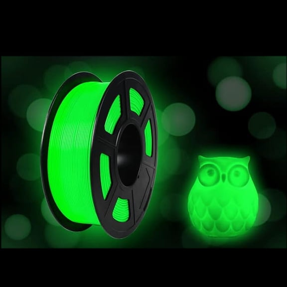 Glow In The Dark PLA Filament, Neatly Wound Luminous PLA 3D Printer Filament 1.75mm Dimensional Accuracy  /- 0.02mm, Fit Most FDM 3D Printers, 250g(8.8oz) glow Blue PLA