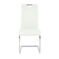 thumbnail image 5 of Dining Chairs Set of 4, Faux Leather Dining Room Chairs with Silver Metal Legs Modern Upholstered Armless Side Chair for Home Kitchen Dining Room Living Room Bedroom Office, White, 5 of 9