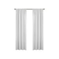 thumbnail image 2 of (2 pack) Eclipse Draft Stopper Room Darkening Fleece Lined Rod Pocket, Single Curtain Panel, White, 42" W x 84" L, 2 of 12
