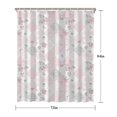 thumbnail image 5 of Pioneer Flower Floral Print Pattern Shower Curtain 72"x84", Bathroom Decorative Shower Curtain Set with 12 Hooks, Waterproof Washable, 5 of 6