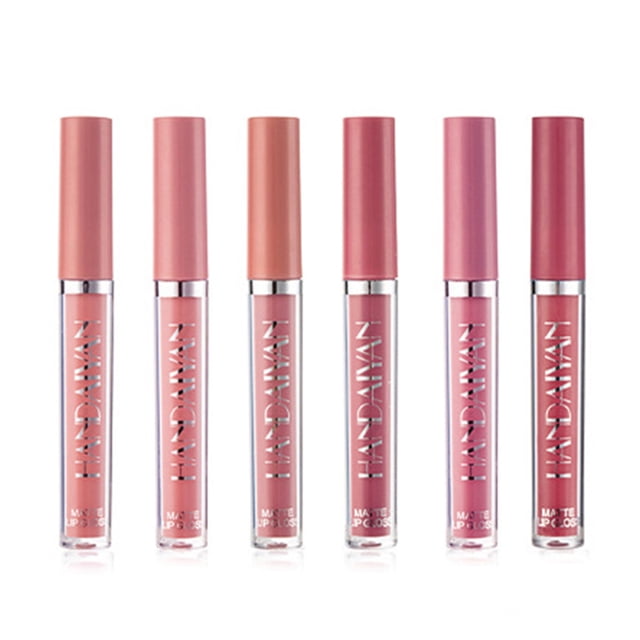 Lápiz Labial HANDAIYAN 6PCS Mate Hidratante Portátil Tipo 1# 2#