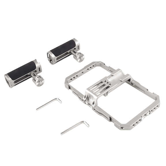 Handheld Stabilizer Video Stabilizer with Dual Handle Wireless Mic Clip Slot,1 * Frame 2 * Handles