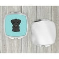 thumbnail image 4 of Checkerboard Blue Black Labrador Compact Mirror BB1173SCM, 4 of 4