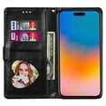 thumbnail image 6 of Feishell Compatible with iPhone 15 Pro Max Wallet Case,Glitter Sparkly Bling PU Leather Zipper Pocket with Credit Card Holder Slots Shockproof Magnetic Clasp Folio Flip Stand Phone Case, Black, 6 of 7