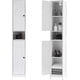thumbnail image 4 of Garvee Mueble de Almacenamiento para Baño Estrecho 11,8 x 11,8 x 66,9", 2 Puertas, Blanco, 4 of 8