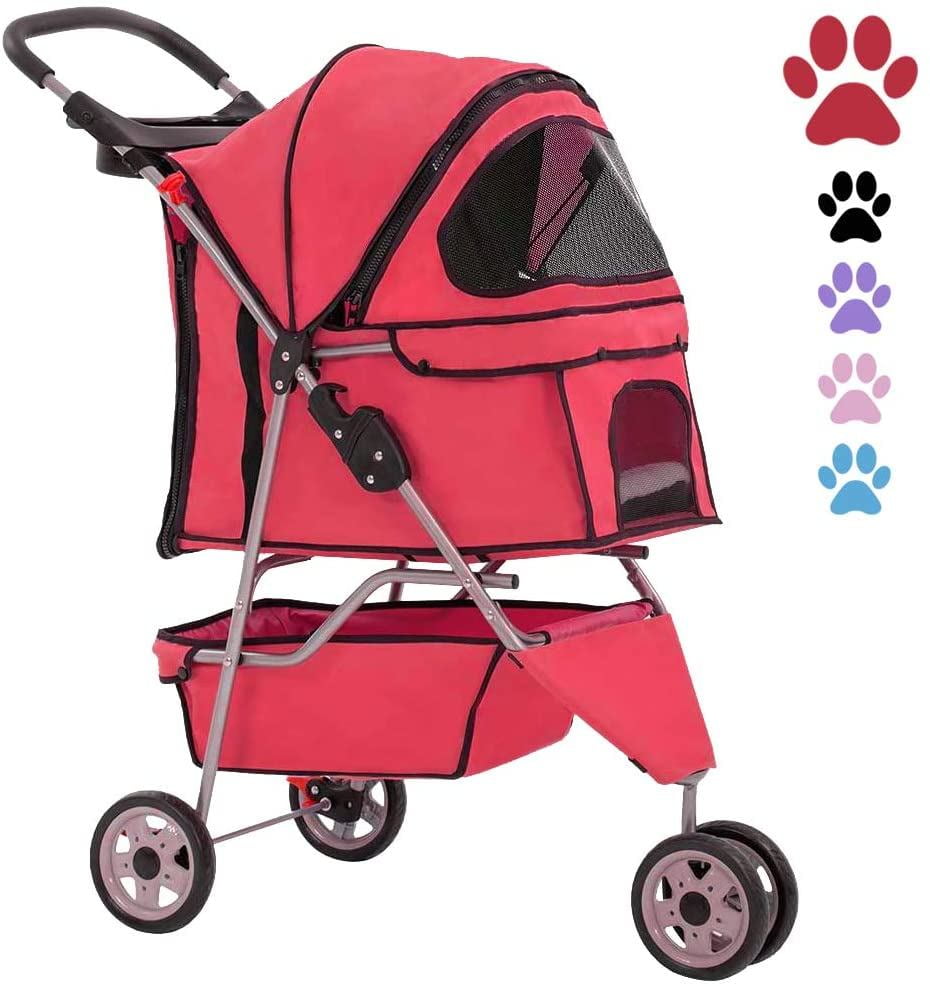 YRLLENSDAN Pet Gear Dog Stroller Small Dogs, Folding Cat Stroller with
