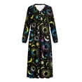 thumbnail image 5 of Tutolipy Sun Moon Star Printed Nightgowns for Women V Neck Loungewear Full Length Sleepwear Comfy Pajama Dress for Home, 2XL, 5 of 7