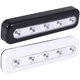 thumbnail image 1 of EeaseMX Lámpara táctil de 5 LED para armario, luz nocturna para pared, ahorro de energía, sin batería (carcasa blanca + carcasa negra), 1 of 7