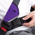 thumbnail image 5 of Car Seat Belt Protector Adjuster (Purple) - Breathable Cotton Shoulder Pad Cover, Cute & Comfortable Anti-Chafe Strap Holder for Child, Baby & Kids, 5 of 6