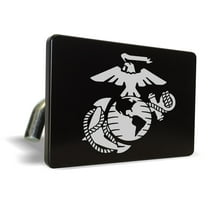 [Officially Licensed USMC Product] - The Eagle, Globe, and Anchor Marine Corps - Premium QuaIity Anodized Billet Aluminum Laser Etched UV Resistant Metal Car Trailer/Tow Hitch Cover for 2" Receivers