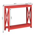 thumbnail image 4 of Convenience Concepts Table Console Oxford avec Étagère en Finition Bois Rose Corail, 4 of 5