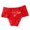 Red, variant on Women's Lace High Waist Bow Briefs - Crisscross Strap with Bow Detail Panties for Daily Comfortable Wear