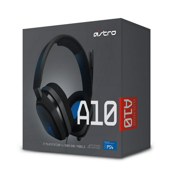 Astro A10 Over-Ear Sound Isolating Gaming Headset for PlayStation - Grey/Blue