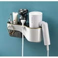 thumbnail image 3 of O2frepak Hair Dryer Holder Wall Mounted Punch-free blower Storage Rack Home Bathroom Toilet Bedroom Shower Toiletries Tray Shelf, 3 of 4