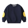 thumbnail image 5 of Godom Toddler Baby Boys Sweatshirts Long Sleeve Crewneck Solid Color Pullover Fall Tops, 5 of 5