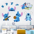 thumbnail image 3 of Pegatinas de pared de Lilo y Stitch, pegatinas de pared de dibujos animados de Disney, decoración de pared de vinilo DIY para despegar y pegar, para niños, niñas, niños, dormitorio, sala de estar, ca, 3 of 5