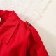 thumbnail image 5 of Gibobby Chaqueta de Forro Polar para bebés niñosOtoño niños pequeños bebés niñas manga larga solapa Color sólido doble botonadura cinturón abrigo a de vi(Rojo, 0-3 Meses), 5 of 5