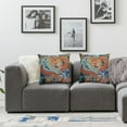 thumbnail image 3 of PIKWEEK  Blue Teal Asian Dragon Pillow Covers Dragon Orange Navy Blue Turquoise Decorative Cushion Covers Traditional Chinese Chinoiserie Farmhouse Accent Pillow for Sofa 2pc, 3 of 6