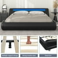 Allewie Full size WaveLike Curve Deluxe Upholstered Modern Bed Frame
