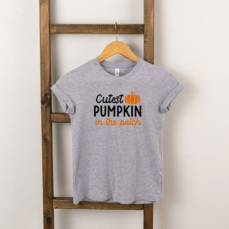 

Jane + Vogue Cutest Pumpkin In The Patch Toddler Graphic T-Shirt in Heather Grey for Unisex 3T