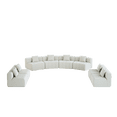 thumbnail image 7 of Newest 8-Seat Curved Symmetrical Modular Chenille Sectional Sofa with 8 Pillows and No Assembly,Beige, 7 of 7