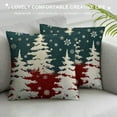 thumbnail image 3 of Christmas Pillow Covers Red White Christmas Tree Snowflakes Decor Throw Pillows Winter Xmas Holiday Outdoor Cushion Cases for Couch Bed Decorations, 3 of 5