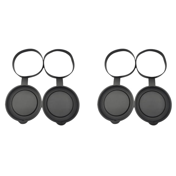 4 Pieces Binoculars Protective Rubber Objective Lens Cap Binocular Best Protect 52-55MM