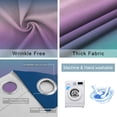thumbnail image 6 of Blackout Curtains for Bedroom, Blue Purple Teal Ombre Cream Room Darkening Window Drapes for Living Room, Modern Abstract Art Aesthetics Thermal Insulated Grommet Curtains, 42x45 inch, 2 Panels, 6 of 9