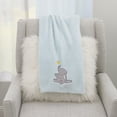 thumbnail image 3 of Disney Dumbo - Shine Bright Little Star Aqua, Grey and Yellow Super Soft Baby Blanket with Applique, 3 of 5