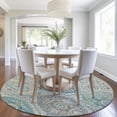 thumbnail image 4 of Dalyn Rugs Machine Washable Indoor/Outdoor Chantille Teal 8' x 8' Round Rug, 4 of 7