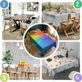thumbnail image 5 of Colorful Tie Dye Pattern Rectangle Tablecloth 60"x102",Waterproof Polyester Rectangle Table Cloth, Wipeable Spillproof Polyester Tablecloth for Dining, Camping, Indoor and Outdoor, 5 of 6