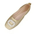thumbnail image 5 of Xucatan Women's leather Flats Foldable Ballet Flats for Women, Fashion Buckle Pionted Toe Comfort Light Weight Slip-On Dress Shoes Flats Pointed Toe Ballet Flat Shoe Low Heel Dress Shoes Gift, 5 of 8