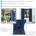 thumbnail image 4 of Sunnydaze Modern 2-Piece Blue Solid Blackout Indoor or Outdoor Curtain Set, 4 of 14