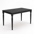thumbnail image 6 of Home Design Pryor 6-Piece Dining Table Set- Rectangular Table, Upholstered Chairs and Bench, Modern Turned Legs Design, Black, 6 of 17