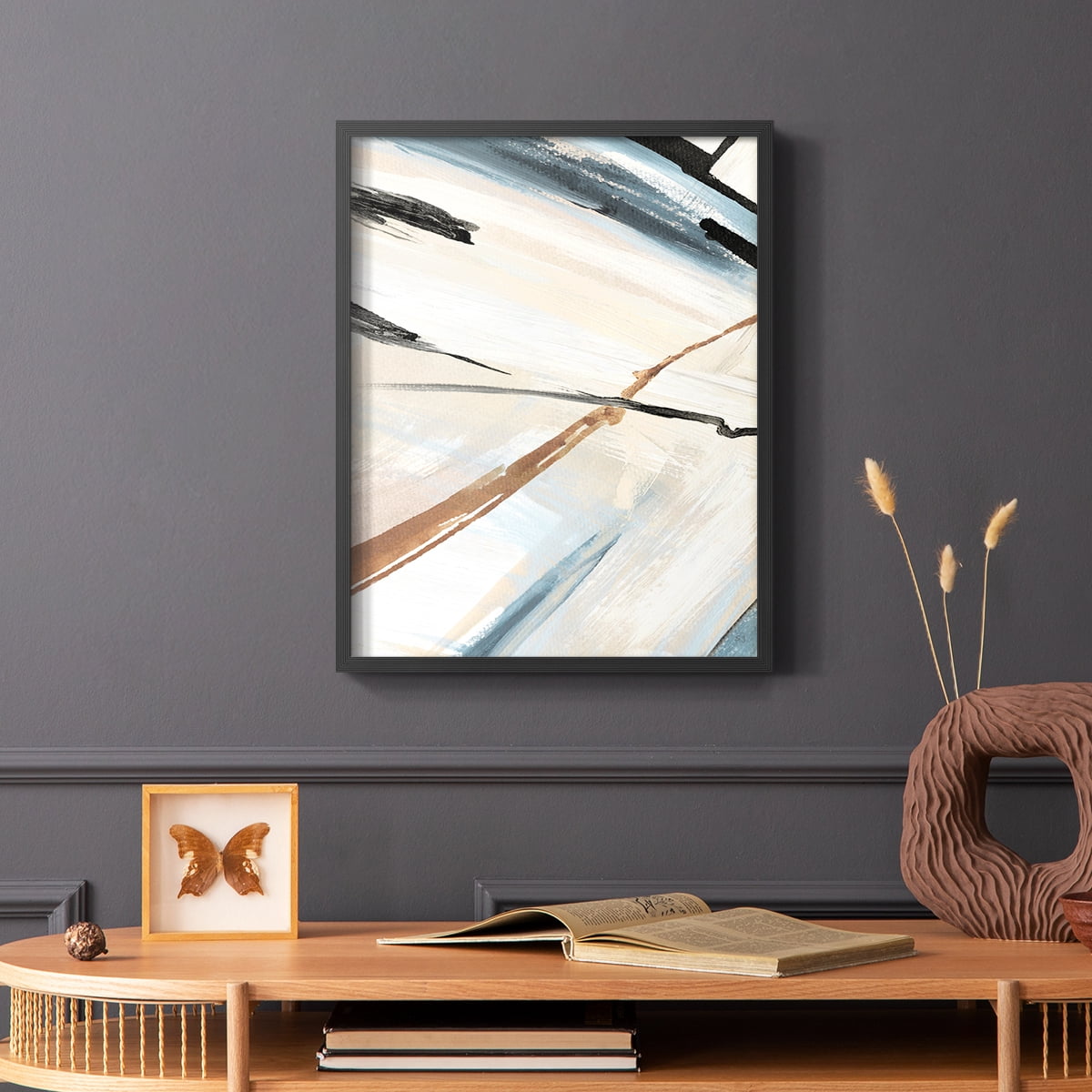 Dancing Wind Revisit II Framed Print in Black Solid Wood Framed Print No Nail Hanging