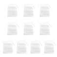 thumbnail image 1 of 10pcs Linen Jute Bag Jewelry Pouch Drawstring Gift Bags (White), 1 of 6