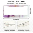 thumbnail image 4 of Coolnut Purple Marble License Plate Frames 2pcs, Aluminum Universal Car License Plate Holder with Round Hole for US Vehicles, 12"x 6", 4 of 7