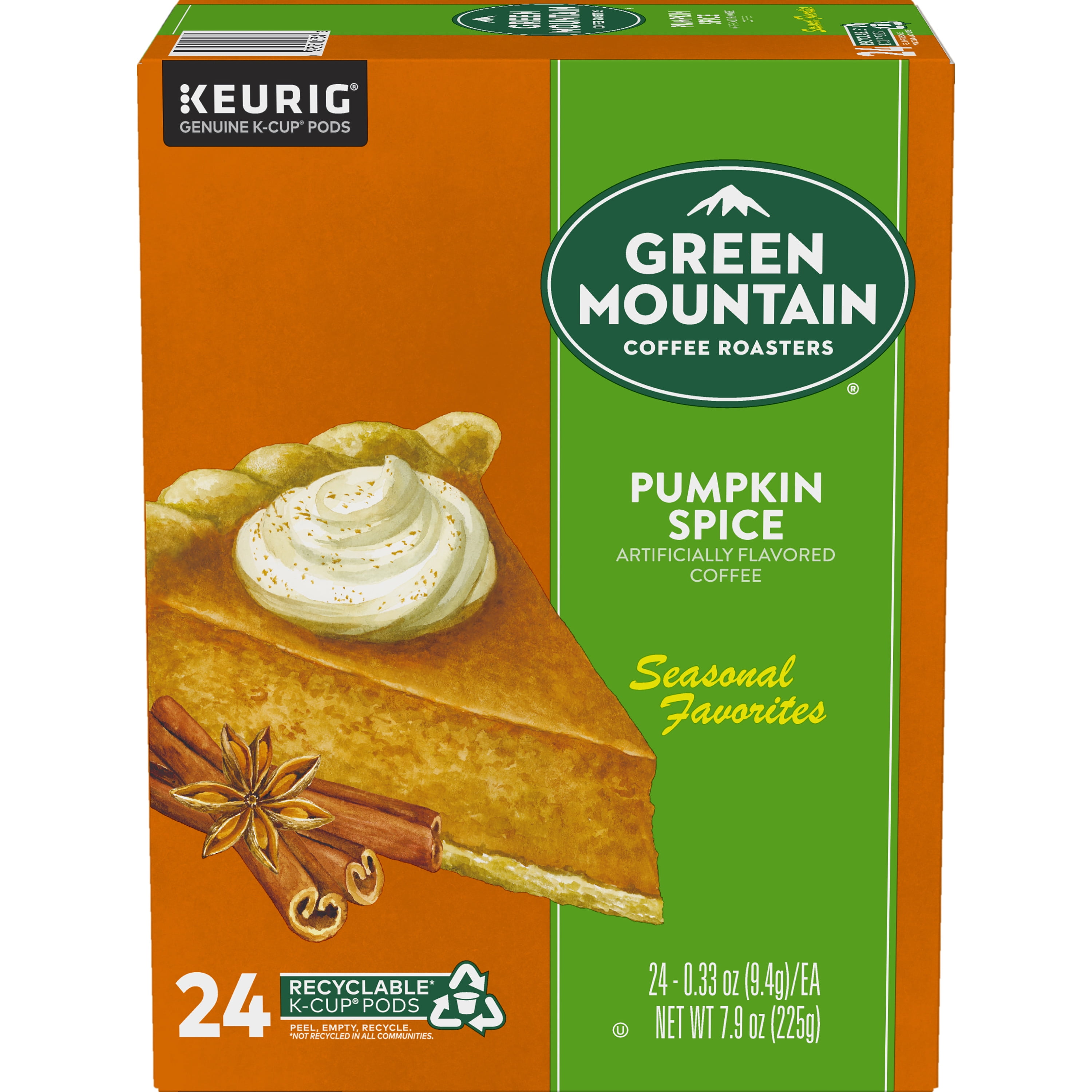 Green Mountain Coffee Roasters Pumpkin Spice Coffee Keurig Single Serve K Cup Pods Light Roast 24 Count Walmart Com Walmart Com
