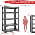 thumbnail image 3 of Garage Shelving, Garage Storage Shelves, 3000 LBS Heavy Duty Adjustable Metal Garage Shelves, Easy Assembly, Shelves for Garage Storage, Warehouse, Basement, Black, 3 of 7