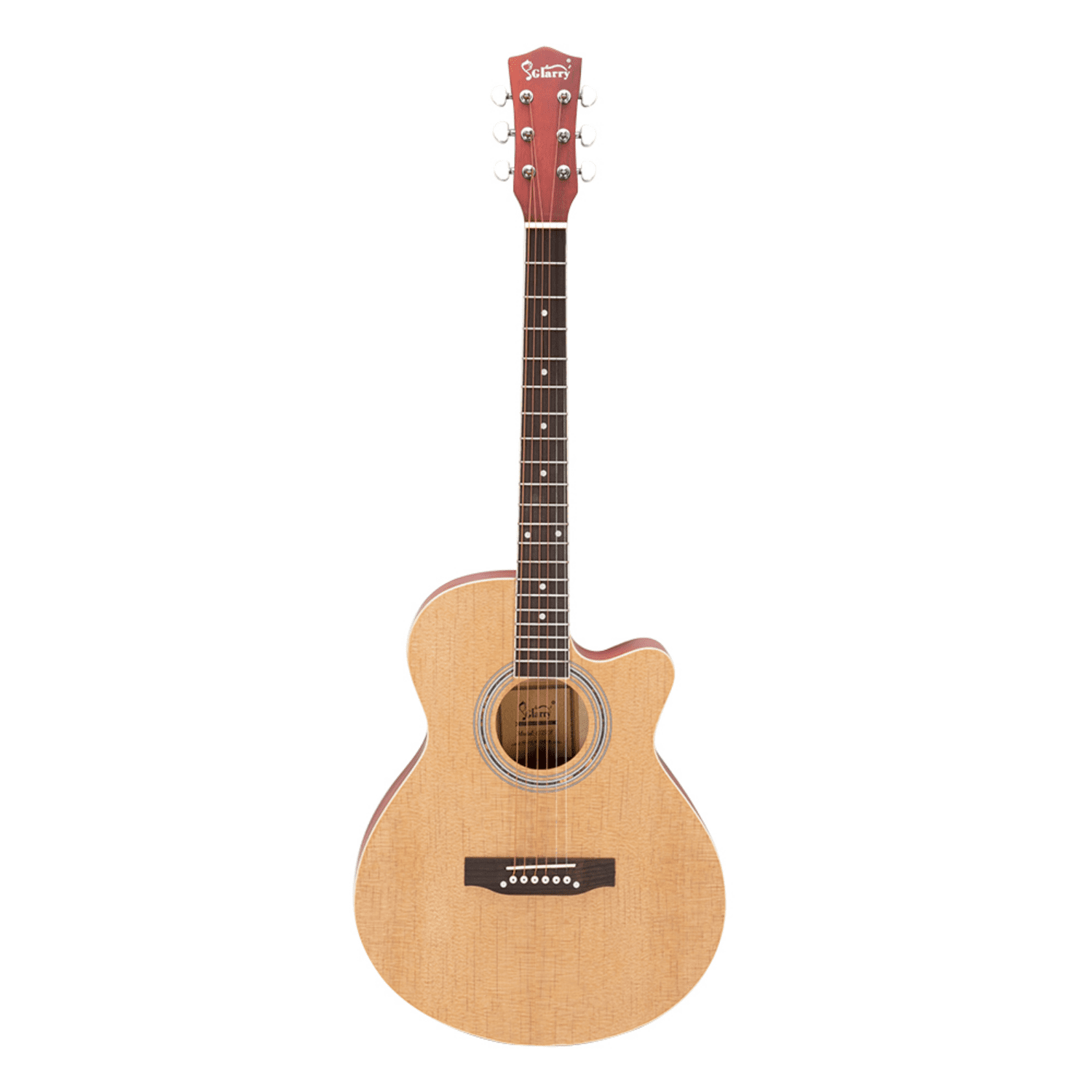 Hassch 40 inch Beginner Acoustic Guitar, Starter Set with Bag, Guard Board and Wrench Tool, Burlywood