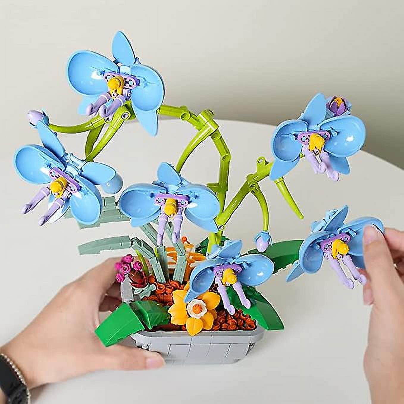 CCNZZITSHT Orchid Building Set Competible With Lego Adults Flowers Building Blocks Artificial Flowers Home Decor Toys Building Set For Girls 8+ Diy