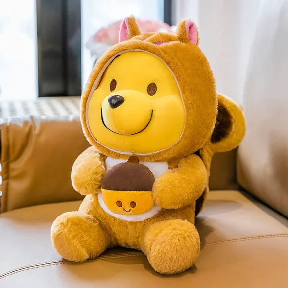 30/40cm Cartoon Disney Winnie the Pooh Plush Doll Pillow Kawaii Pooh Bear Cosplay Squirrel Plush Toys Birthday Gift For Girls