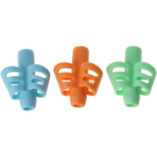 PEACNNG Pencil Grips for Children 3Pcs TwoFinger Pen Grips Silicone