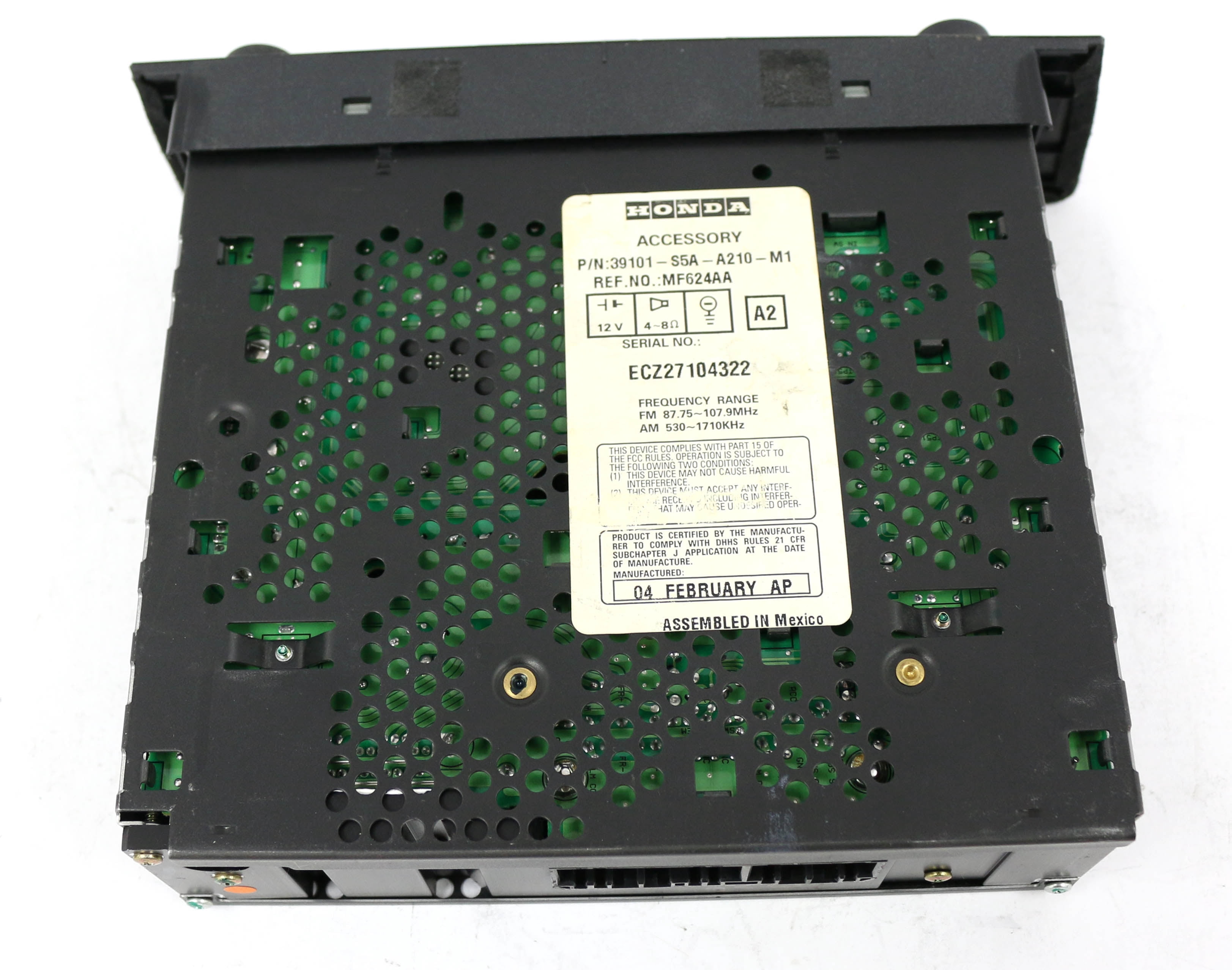 Restored 2004-2005 Honda Civic Radio AM FM Radio CD Code 39101-S5A-A210-M1 Face 2TCA (Refurbished)